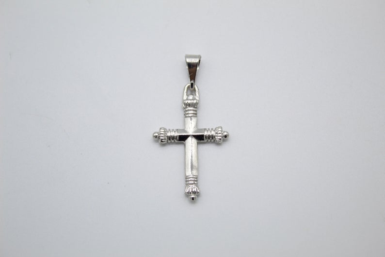 Rhodium Gold Filled Jesus Cross