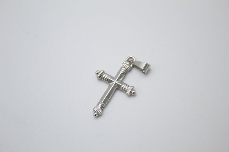 Rhodium Gold Filled Jesus Cross