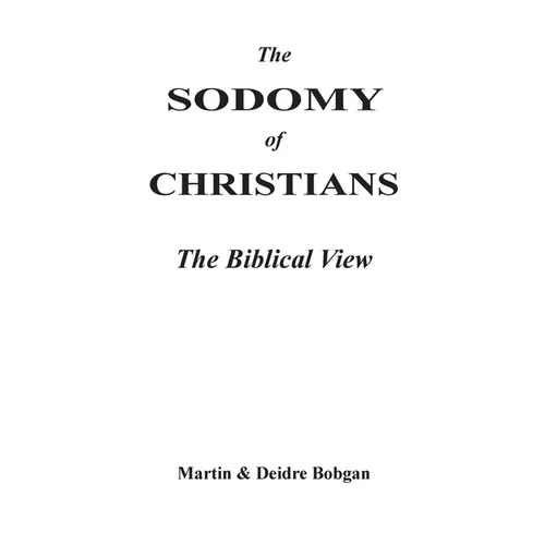The Sodomy of Christians: The Biblical View