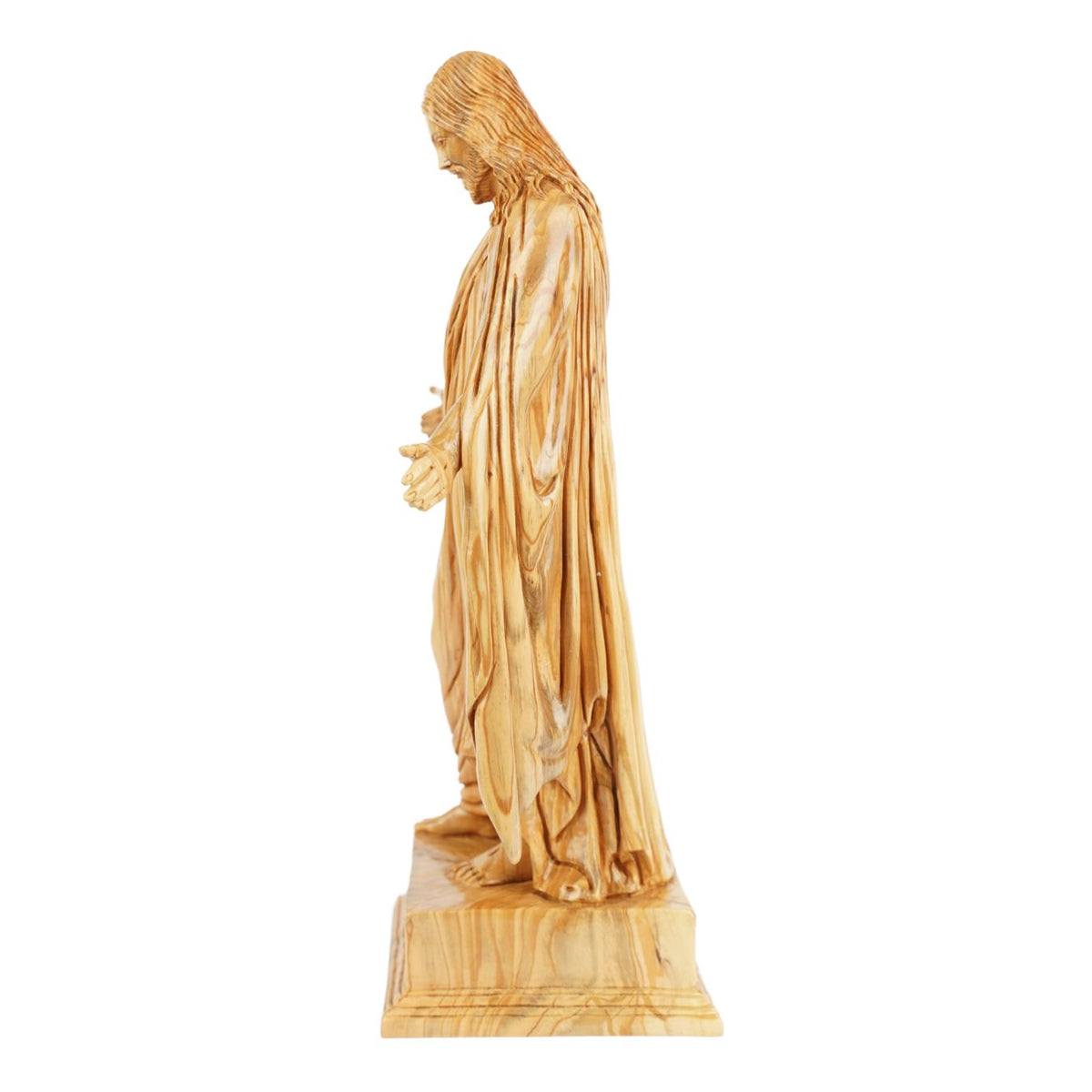 Hand-carved Jesus statue made of olive wood – Exclusive Christ figure from Bethlehem (39 cm)