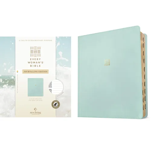 NLT Every Woman's Bible, Journaling Edition, Filament Enabled (Leatherlike, Seafoam Blue, Indexed, Red Letter)
