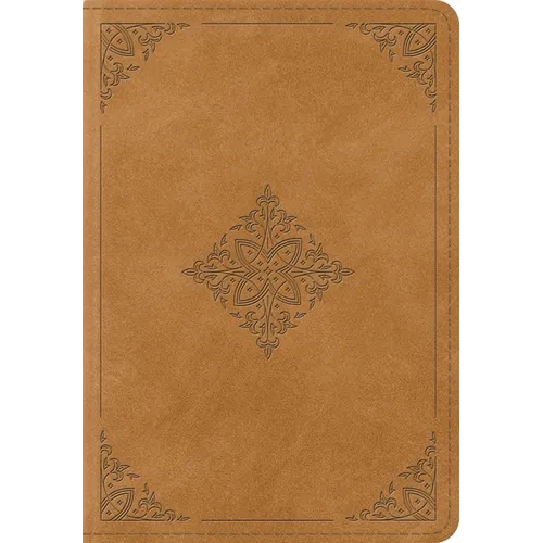 ESV Large Print Bible (Trutone, Nubuck Caramel, Fleur-De-Lis Design)