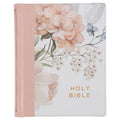 KJV Note-Taking Bible Faux Leather Hc Pink Floral Printed