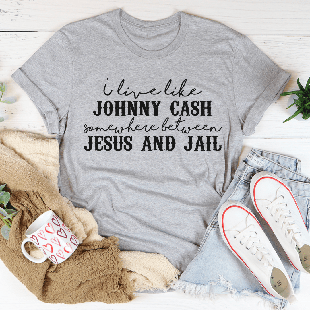 Somewhere Between Jesus & Jail Tee