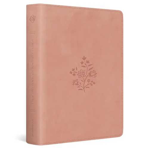 ESV Single Column Journaling Bible (Trutone, Blush Rose, Wildflower Design)